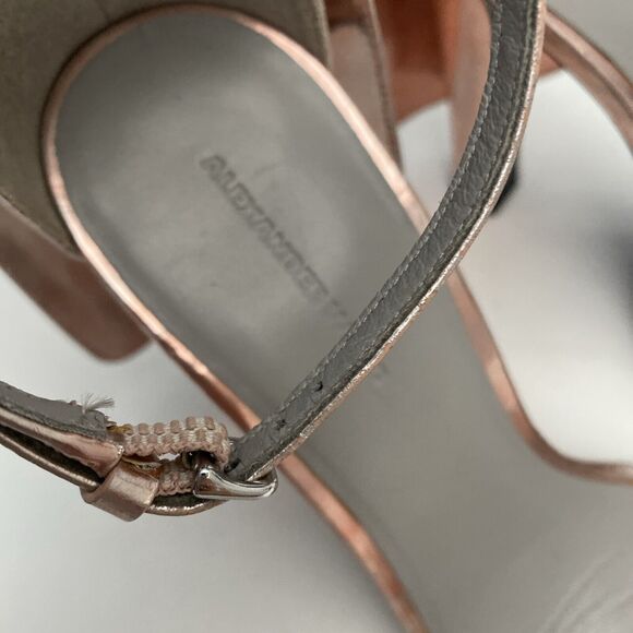 Alexander Wang Fabiana Sandal Pink Metallic Open Toe Ankle Strap Cape 37… - Picture 4 of 15